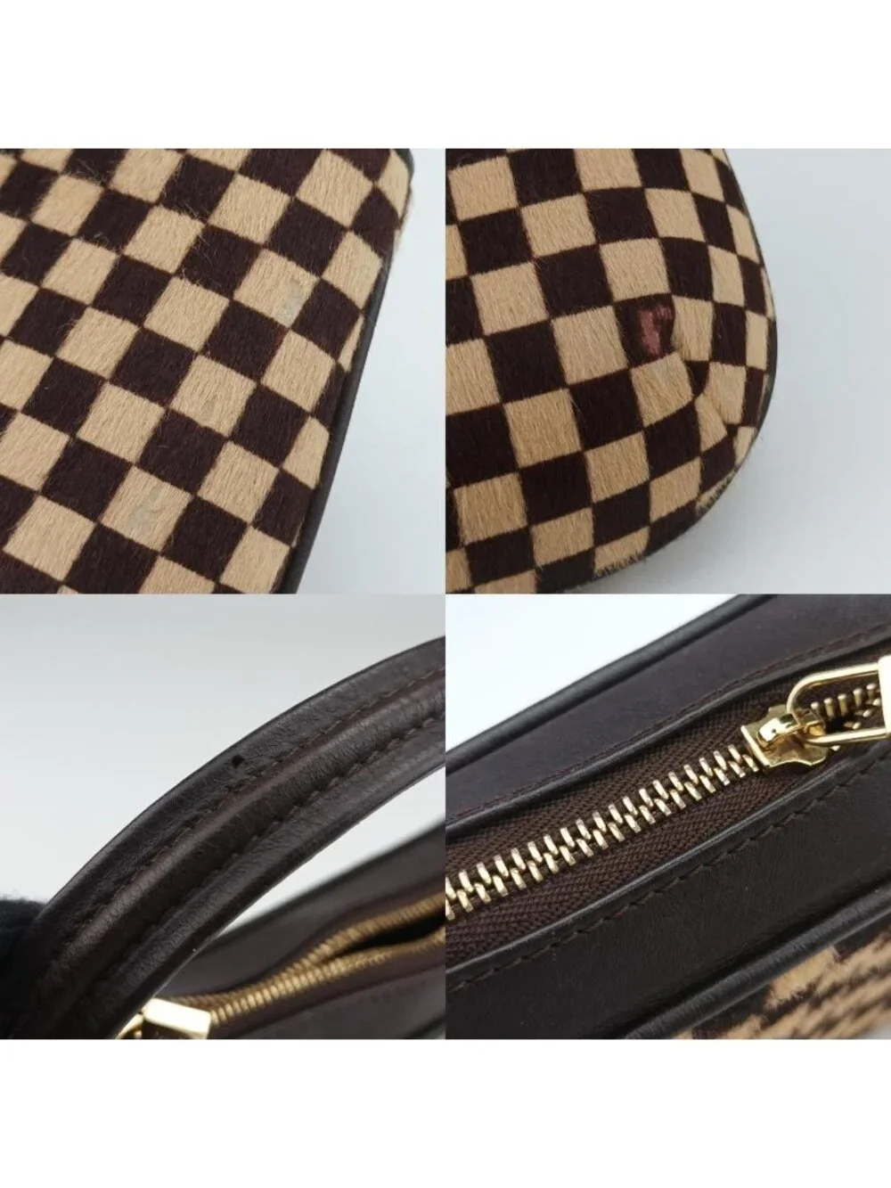 Louis Vuitton Damier Sauvage Brown Beige Calf Hair